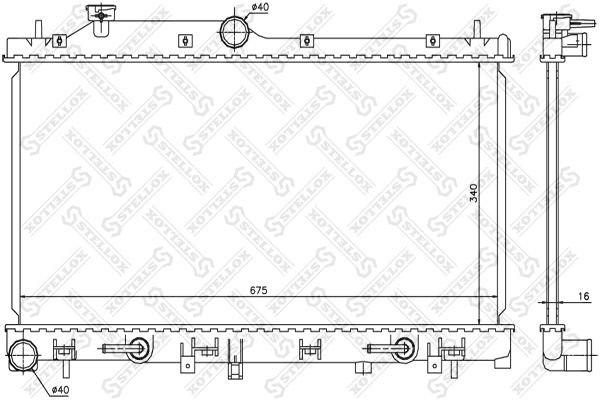 10-26649-SX_радиатор системы охлаждения! АКПП\ Subaru Legacy 2.0-2.5i 09>