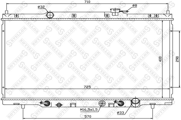 10-26666-SX_радиатор системы охлаждения!\ Honda CR-V 2.0 02-06