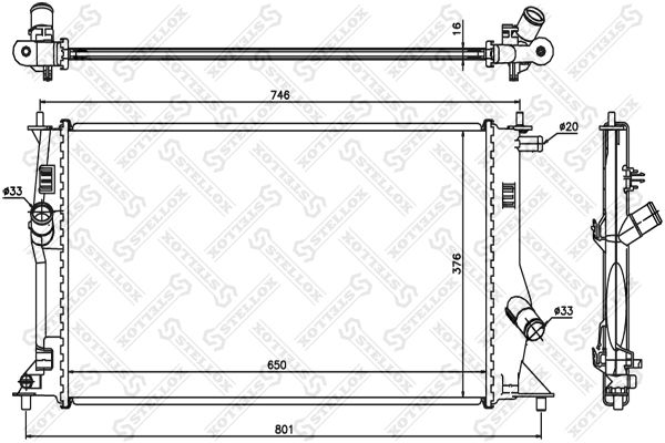 10-26698-SX_радиатор системы охлаждения!\ Mazda 5 1.8/2.0i/D 05>