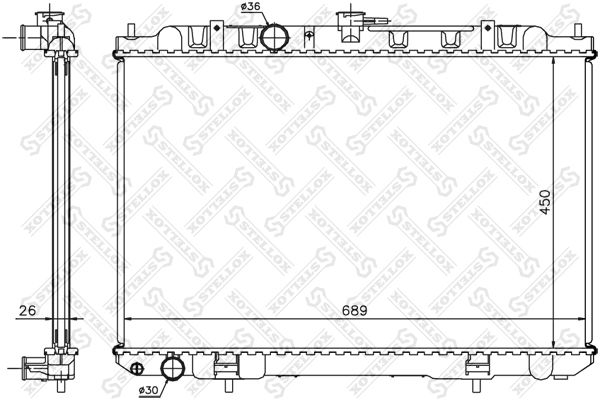 10-26715-SX_радиатор системы охлаждения!\ Nissan X-trail 2.0 01>