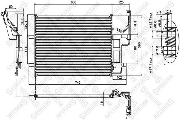 10-45118-SX_=NS94902=MZ5184=GR905671 [BPYK6148Z] !радиатор конд.\ Mazda 3/5 1.4-2.3 03>с осушит.