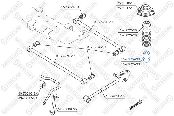 11-73024-SX_отбойник амортизатора заднего!\ Daewoo Lacetti Sedan/Hatchback 04>