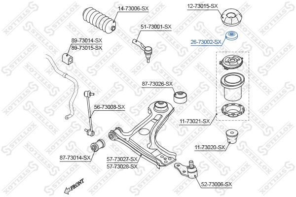 26-73002-SX_=873 1602=OE [94535236] !подшипник опоры аморт.\ Daewoo Nubira 97>/Lacetti 04>