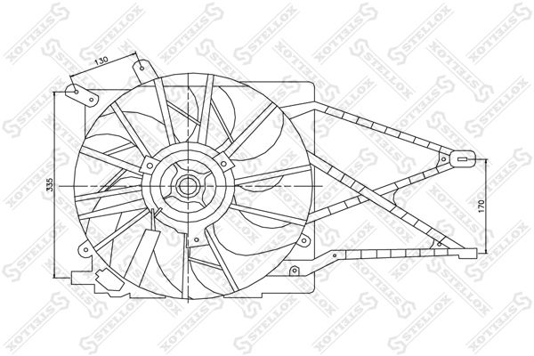 29-99321-SX_вентилятор охлаждения!\ Opel Astra/Zafira 1.6-2.2 98-05