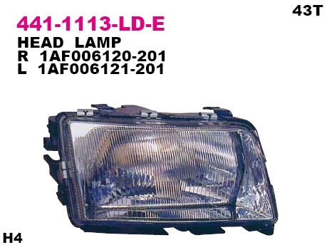 441-1113L-LD-E_фара левая!\ Audi 100 12/90-05/94