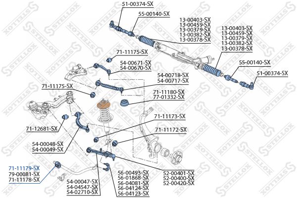 71-11179-SX_втулка стабилизатора переднего! d27\ Audi A4-A8 94>