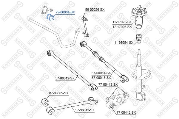 79-00004-SX_втулка стабилизатора заднего!\ Toyota Camry ACV3#/MCV30 01>