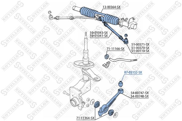 87-03152-SX_сайлентблок рычага!\ Audi100