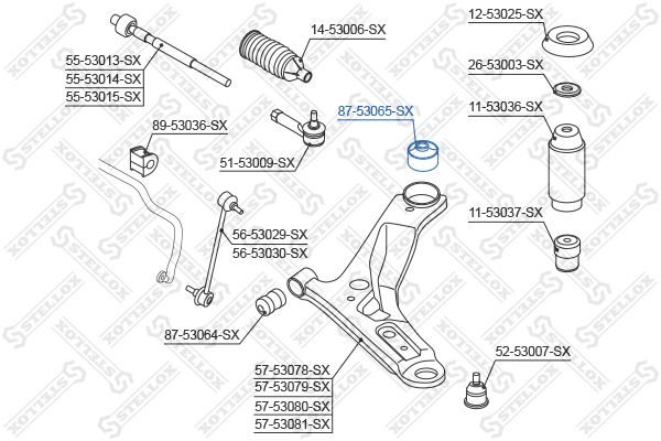 87-53065-SX_сайлентблок рычага зад.!\ KIA Picanto 04>