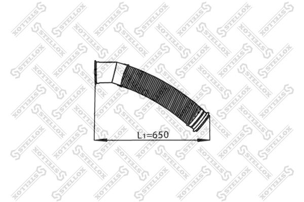 82-03801-SX_труба глушителя выхлопная !перед. L=650mm\ DAF CF85/XF105/XF95