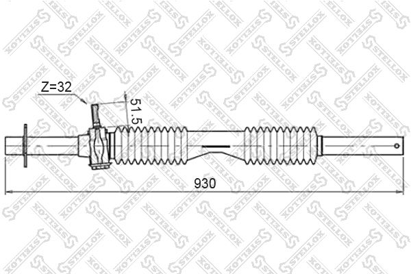 00-35008-SX_рейка рулевая механическая! без рулевых тяг, 443419063B\ Audi 100/200 all <89