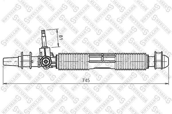 00-35020-SX_рейка рулевая механическая! без рулевых тяг,900671\Opel Astra F all 91>/Vectra A all 92>