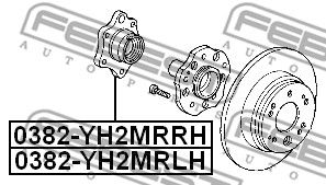 0382-YH2MRLH_к-кт подшипника ступицы задней слева!\ Honda Element 03-06