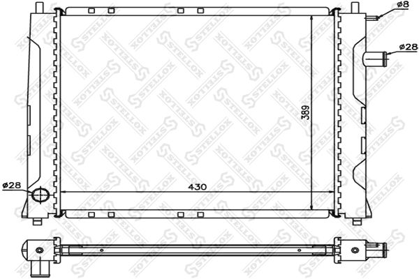 10-25014-SX_радиатор системы охлаждения! без AC\ Rover 214/216 95>