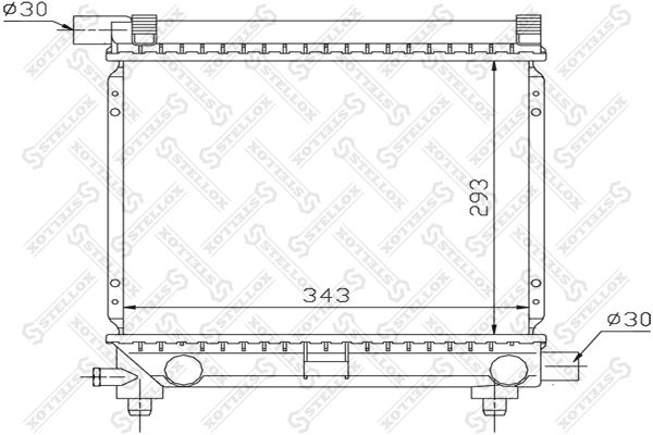 10-25057-SX_радиатор системы охлаждения!\ MB W124/W201 1.8-2.3 82-93