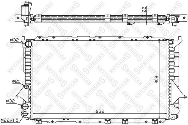 10-25081-SX_радиатор системы охлаждения!\ Audi 100/80 1.6-2.5TDi 90-96