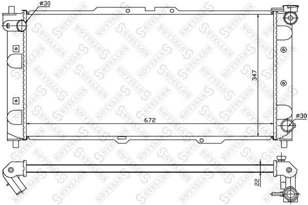 10-25216-SX_радиатор системы охлаждения! без AC\ Mazda 323 1.5i/1.8i 16V 94-98