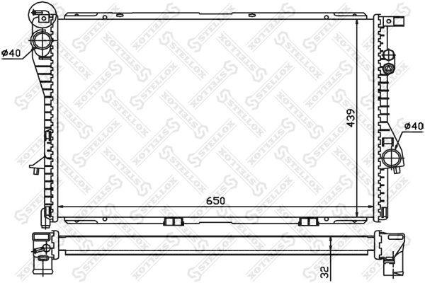 10-25289-SX_радиатор системы охлаждения!\ BMW E39 2.5TDs 96-03