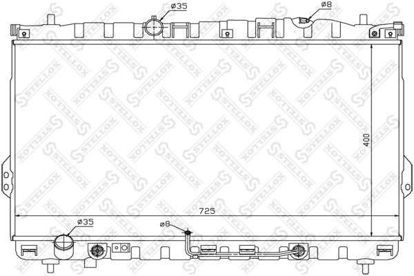 10-25305-SX_радиатор системы охлаждения! АКПП\ Hyundai Trajet 2.0i 16V 99-06/2.0CRDi 01-06