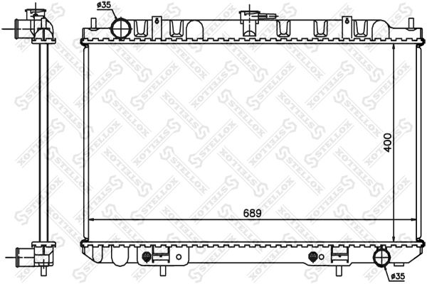 10-25397-SX_радиатор системы охлаждения! АКПП\ Nissan Maxima QX 2.0-3.0 00>