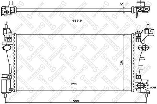 10-25404-SX_радиатор системы охлаждения!\ Opel Corsa D 1.0-1.4i 06>