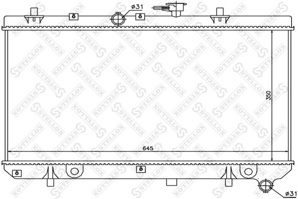 10-25469-SX_радиатор системы охлаждения!\ Kia Rio 1.3/1.5 00-05