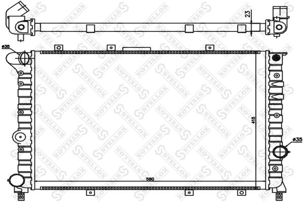 10-25488-SX_радиатор системы охлаждения!\ Alfa Romeo 156 1.9-2.4JTD 97-06