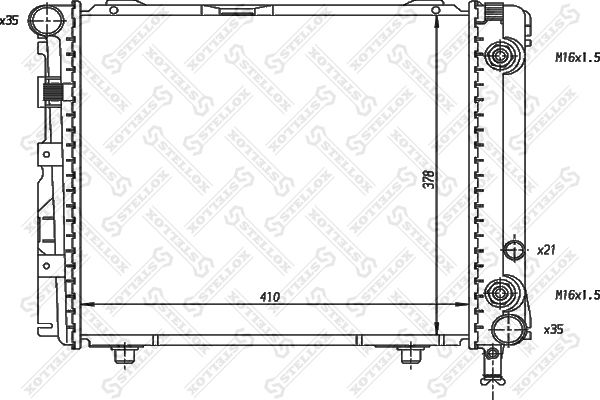 10-25893-SX_радиатор системы охлаждения! без AC АКПП\ MB W124 2.2i 16V 92>