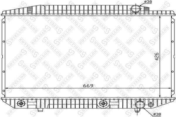 10-25911-SX_радиатор системы охлаждения!\ MB W126 3.8-5.6 85-91