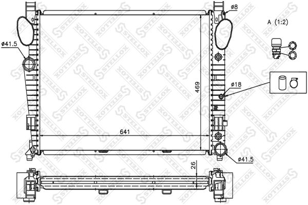 10-25930-SX_радиатор системы охлаждения!\ MB W220 2.8/3.2/3.5 98-05