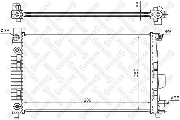 10-25932-SX_радиатор системы охлаждения! АКПП\ MB W168 1.9/2.1i/1.7CDi 99-04