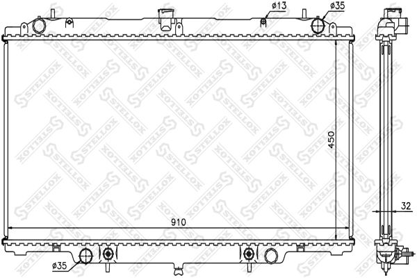 10-25983-SX_радиатор системы охлаждения! АКПП\ Nissan Safari/Patrol 2.8, 3.0 98>