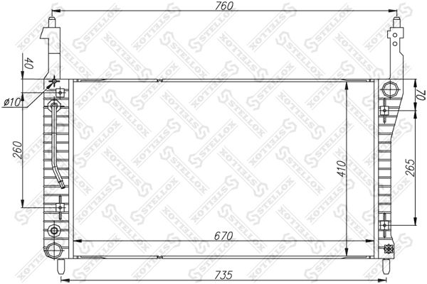 10-26059-SX_радиатор системы охлаждения! АКПП\ Opel Antara 2.0CDTi, Chevrolet Captiva 2.0VCDi 06>