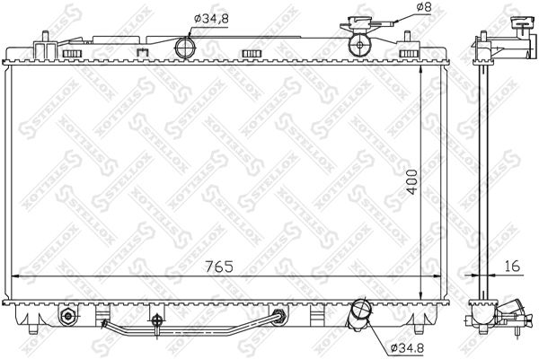 10-26334-SX_радиатор системы охлаждения! АКПП\ Toyota Camry 3.5 VVTi 06>