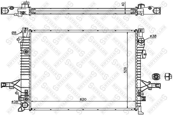 10-26462-SX_радиатор системы охлаждения! АКПП\ Volvo XC90 2.5 02>