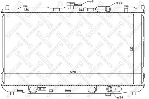 10-26488-SX_радиатор системы охлаждения!\ KIA Carens 2.0 CRDi 02>