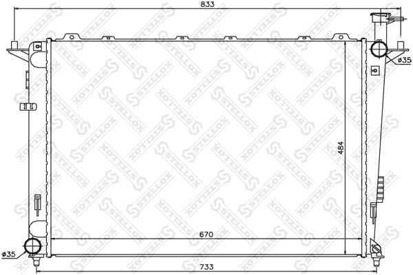 10-26509-SX_радиатор системы охлаждения! МКПП\ KIA Sorento 2.4 09>