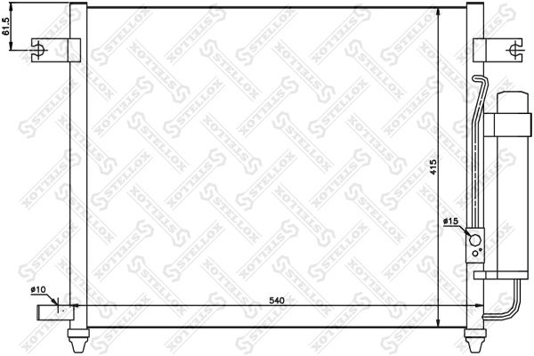 10-40173-SX_радиатор кондиционера!\ Chevrolet Aveo T200 1.2 03-08