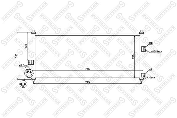 10-45032-SX_=AVA DN5201=VL817819=NS94589 [92110BM400] !радиатор конд.\ Nissan Almera 1.5/1.8 00>