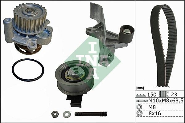 530 0546 30_рем.к-кт ГРМ с помпой!\ Audi A4/A6, Seat Exeo, Skoda Superb 1.8T 95>