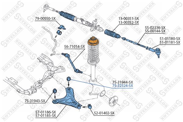 75-32324-SX_сайлентблок рычага зад.!\Ford Mondeo all 96-00