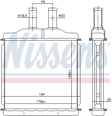 NS76509_радиатор печки!\ Chevrolet Lacetti, Daewoo Nubira All 03>