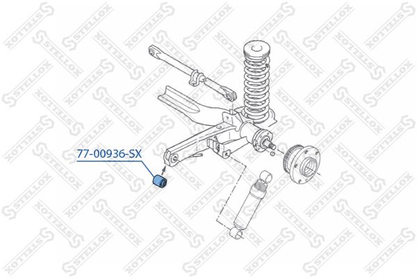 77-00936-SX_сайлентблок зад. балки!\ Peugeot 806 94-02/Citroen Evasion