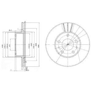 BG2846_диск тормозной передний!\ Fiat Ducato, Peugeot Boxer, Citroen Jumper 94>