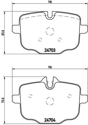 P06061_колодки дисковые задние!\ BMW F10/F11 3.5i/5.0i/3.5D 10>