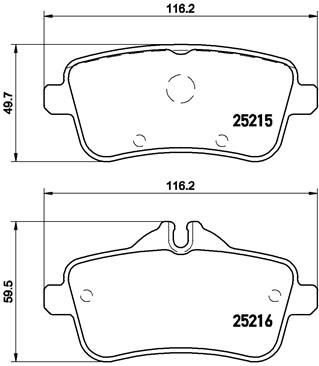 P50099_колодки дисковые задние!\ MB W166/R172 ML250-ML500 2.5-5.2/3.5CDI 11>