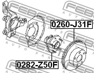 0282-Z50F_к-кт подшипника ступицы !пер.\ Nissan Murano 3.5 05>