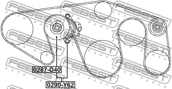 0290-Y62_натяжитель ремня!\ Nissan Patrol Y62 10>