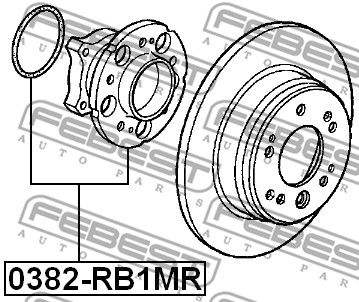 0382RB1MR_подшипник ступ. зад.!\Honda Odyssey 09>