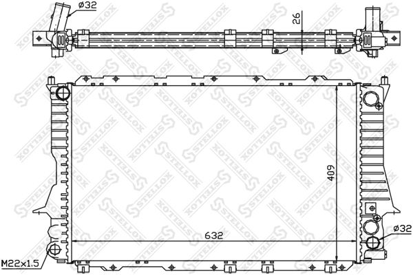 10-25053-SX_радиатор системы охлаждения!\ Audi 100/A6 2.6/2.8 90-97